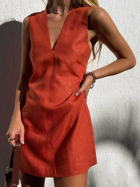 LP | Abito corto con scollo a V