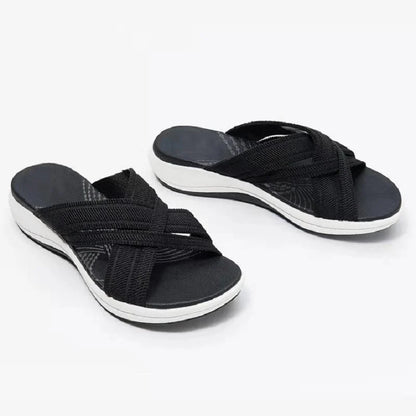 LP | | Sandali con plateau e cinturino elastico da donna