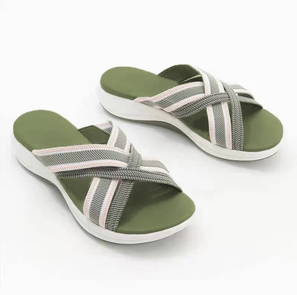 LP | | Sandali con plateau e cinturino elastico da donna