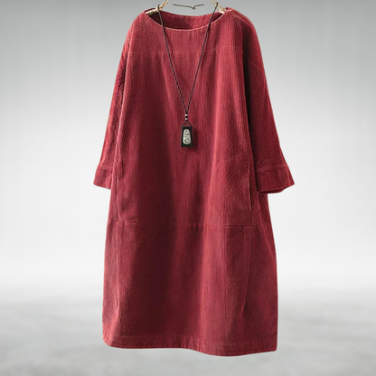 LP | Amy™ Abito midi in velluto a coste rilassato