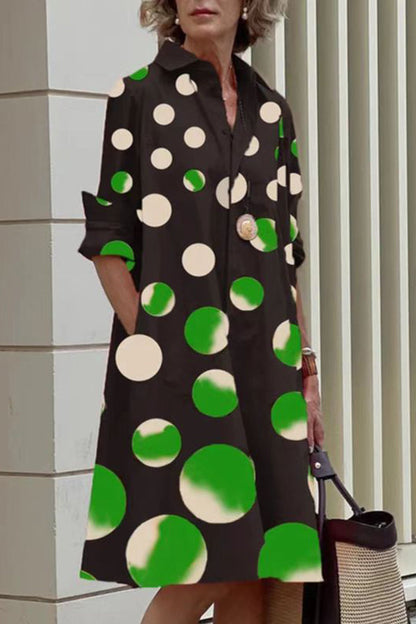 LP | semplice abito-camicia largo a maniche lunghe