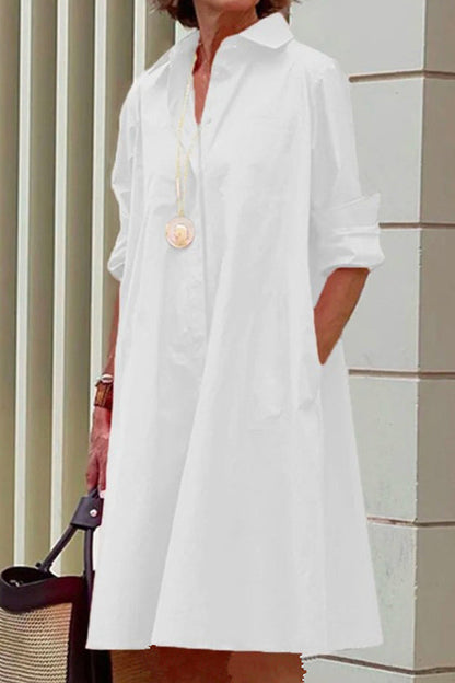 LP | semplice abito-camicia largo a maniche lunghe