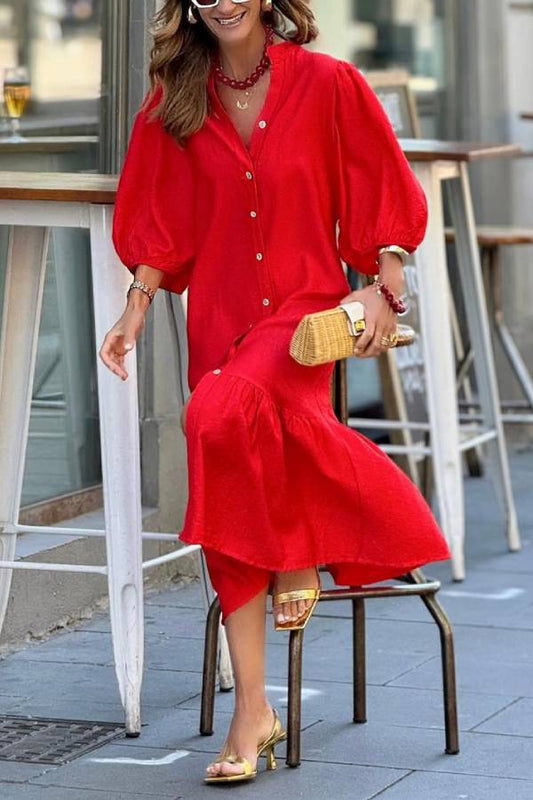 LP | Maxi abito rosso largo