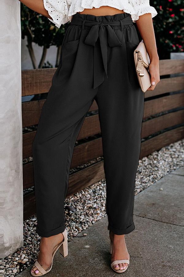 LP | Pantaloni casual a vita alta