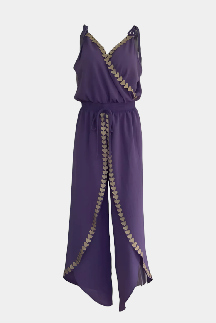 LP | Tuta drappeggiata dall'eleganza dorata