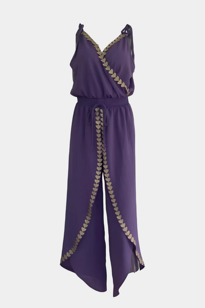 LP | Tuta drappeggiata dall'eleganza dorata