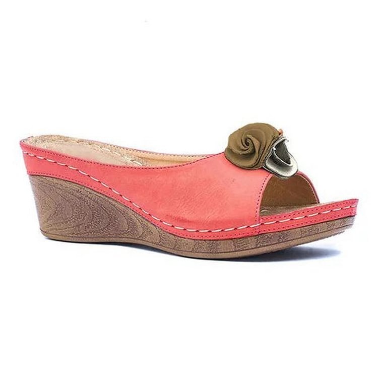 LP | | Comodi sandali floreali in pelle